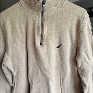 Nautica Men's Beige Zip-Up Sweater
